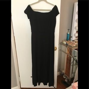 NWT Ann Taylor Loft Black Knit maxi  dress